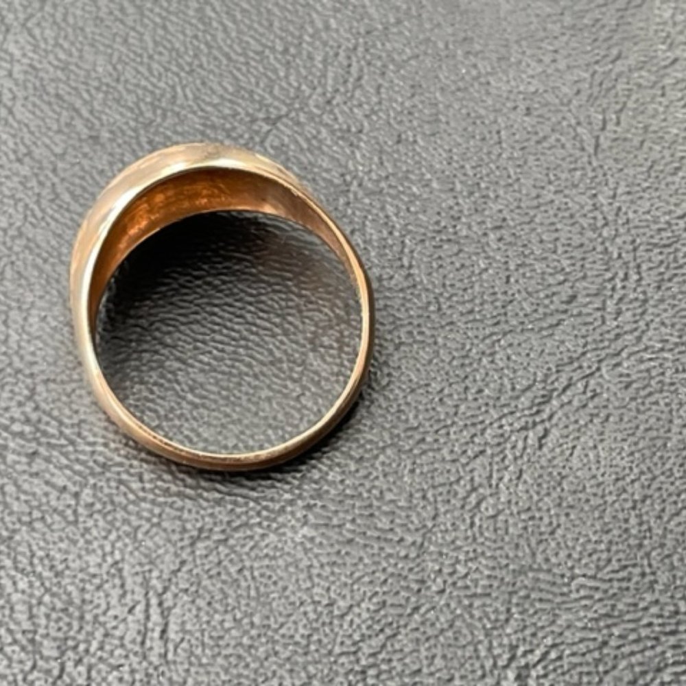 Vintage 14K gold ring polished & brushed gold - Picture 7 of 8